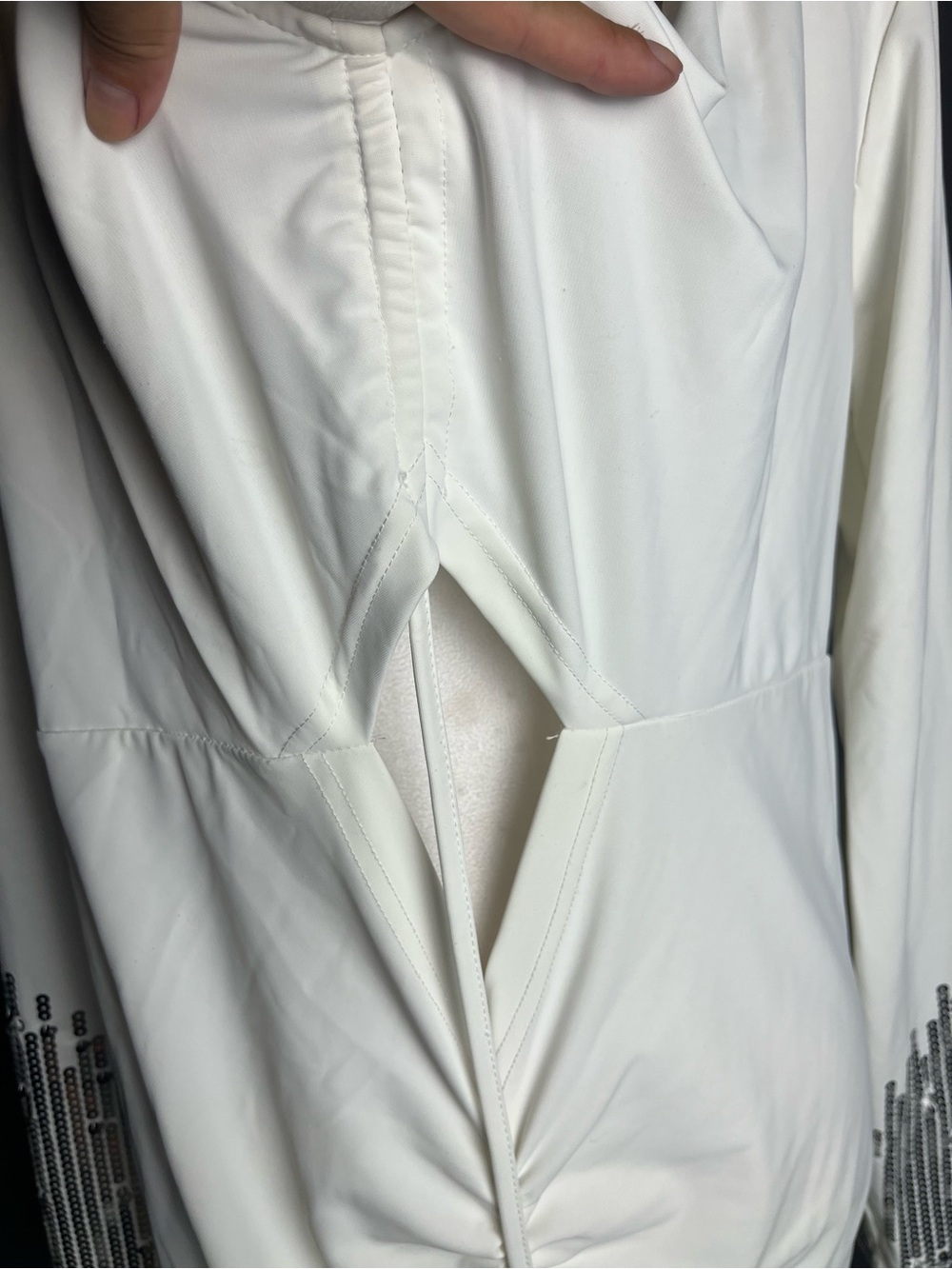 Fashion to Figure Size 1 (size 14/16) White and Sequin Dress - Picture 8 of 11